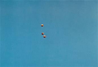 JOHN BALDESSARI. Throwing Three Balls in the Air to Get a Straight Line (Best of Thirty-Six Attempts).